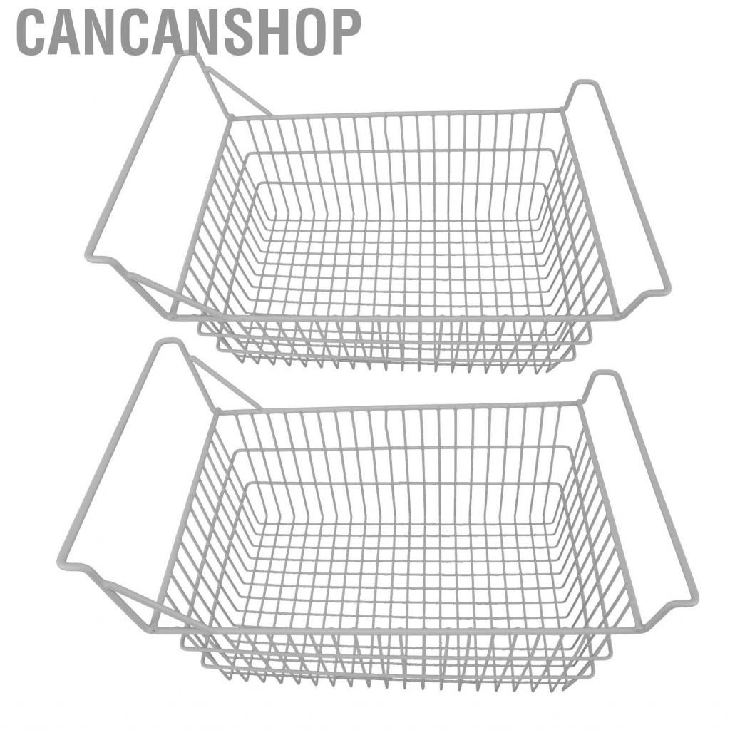 Cancanshop Chest Freezer Organizer  PE Coating Storage Wire Baskets Rustproof Easy Find Items with Handles for Kitchen