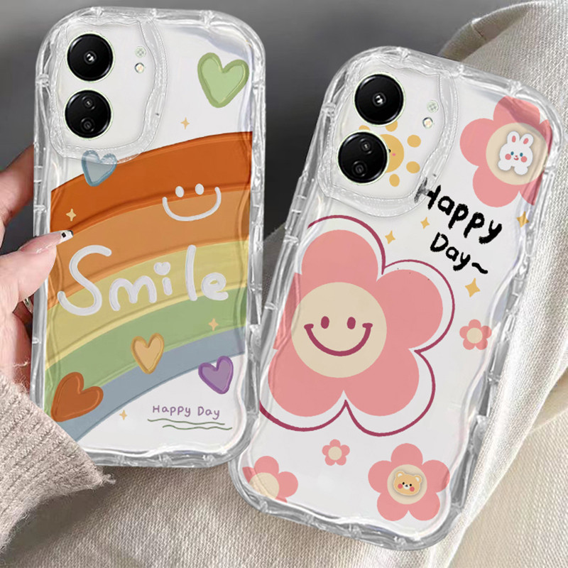 เคส Redmi 13C POCO C65 ใส กันกระแทก ป้องกันกล้อง ดอกไม้ ขอบนิ่ม TPU เคสโทรศัพท์ กรณีป้องกันโทรศัพท์มือถือ