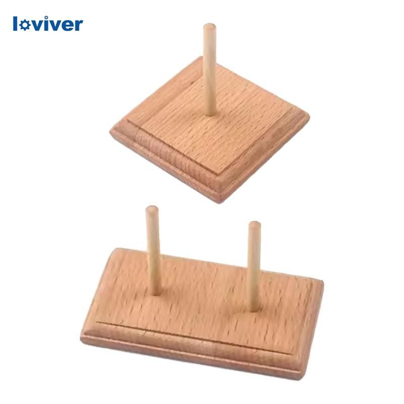 [Loviver] อุปกรณ์ที่วางไหมพรม แบบไม้ สําหรับถักโครเชต์