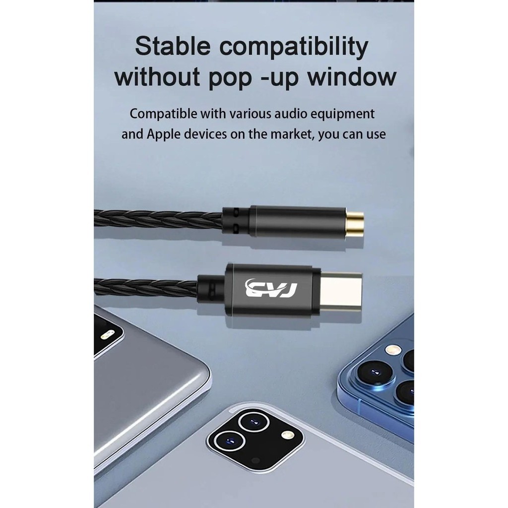 ชิป CVJ CT-3 CT-4 DAC Type-C เป็น 3.5 มม. 4.4 มม. CX31993 8 สาย ชุบเงิน คุณภาพเสียง Hifi HD