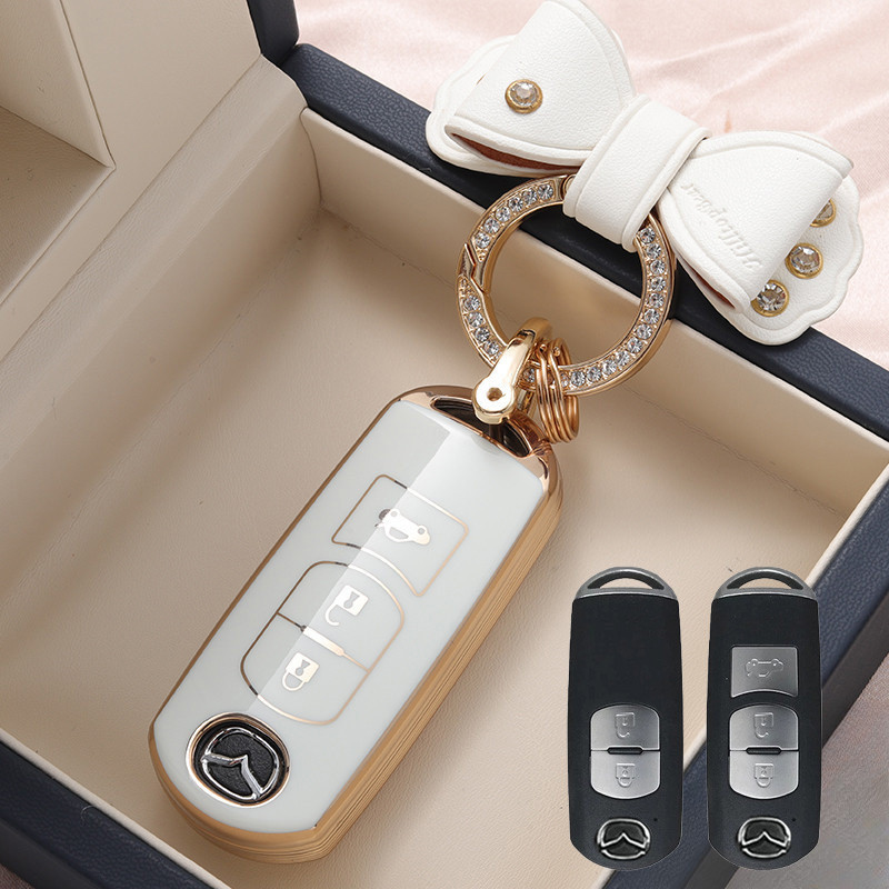 เคสกุญแจรีโมทรถยนต์ TPU พรีเมี่ยม อุปกรณ์เสริม สําหรับ Mazda 2 3 6 Atenza Axela Demio CX5 CX-3 CX7 CX-9