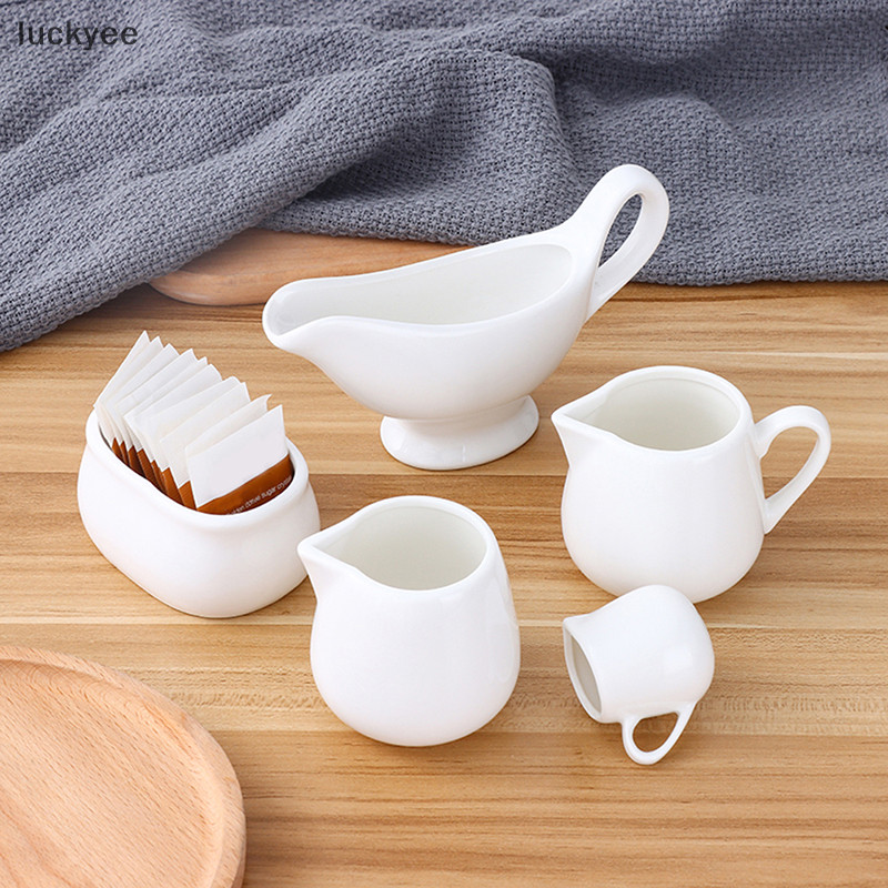 Luckyee เหยือกเซรามิค สําหรับใส่ซอสกาแฟ สลัด 1 ชิ้น TQ