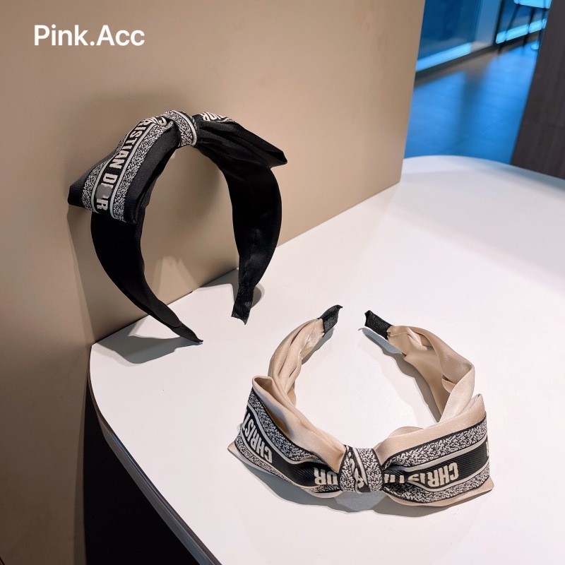 ที่คาดผมปีกกว้าง พิมพ์ลายตัวอักษร สไตล์ฝรั่งเศสย้อนยุคกิ๊บติดผม ลดอายุ จับคู่สี ภาษาอังกฤษ เครื่องประดับผม สําหรับผู้หญิง