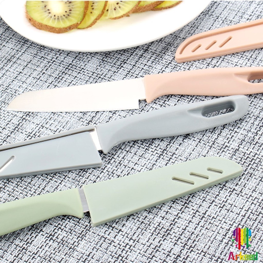 Arkeed มีด มีดปอกผลไม้ มีดเล็ก มีสแตนเลส มีดหั่น มีดทำครัว มีดพกพา มีดหลากสี Fruit Knife