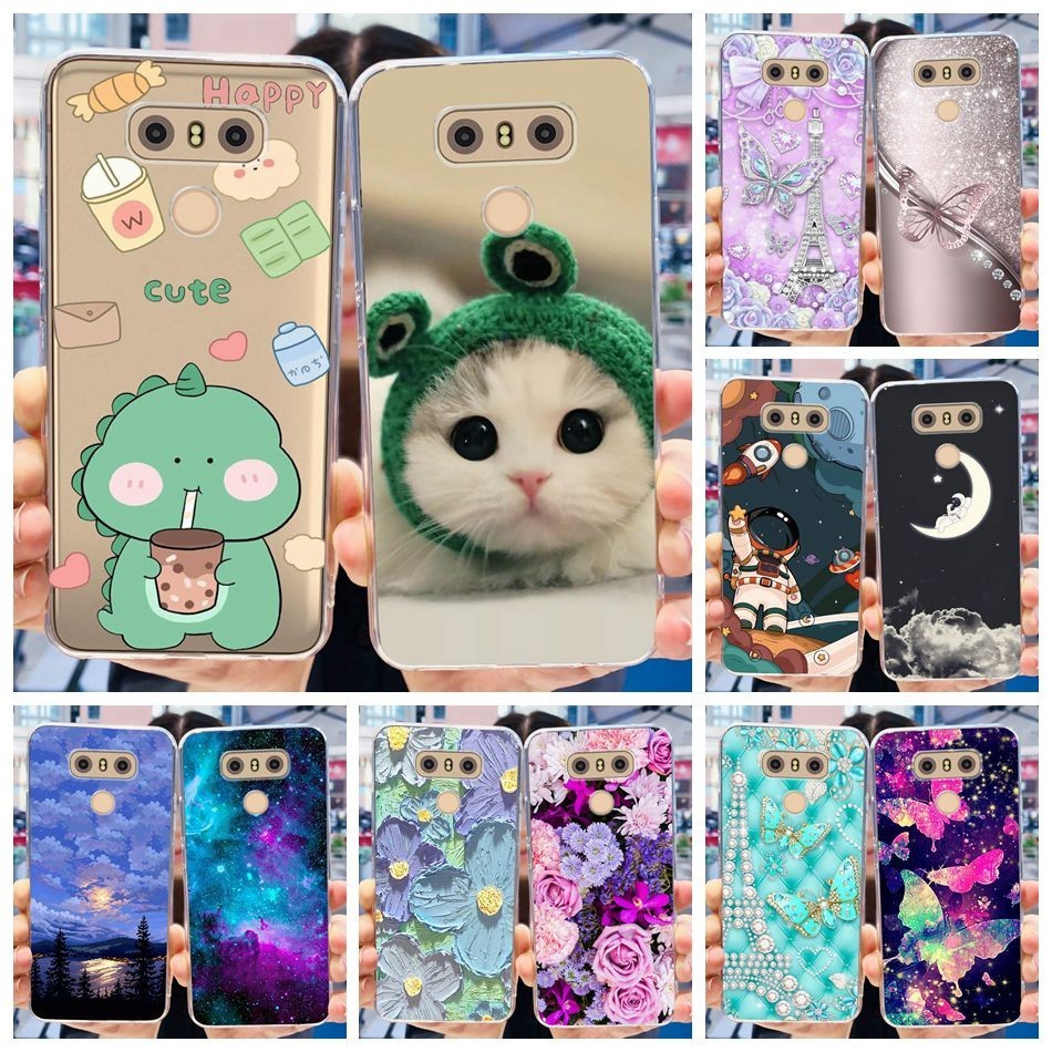 เคสโทรศัพท์มือถือ ซิลิโคนนิ่ม TPU ใส ลายไดโนเสาร์น่ารัก สําหรับ LG G6+ G6 Plus G 6 G6plus G600K G600