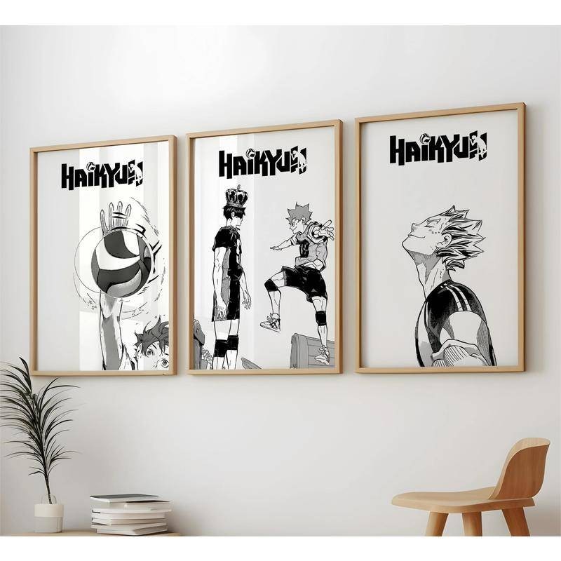 โปสเตอร์ ผ้าแคนวาส พิมพ์ลายการ์ตูน Haikyu | ของตกแต่งบ้าน | ของขวัญคนรักการสะสมที่น่าคิดถึง