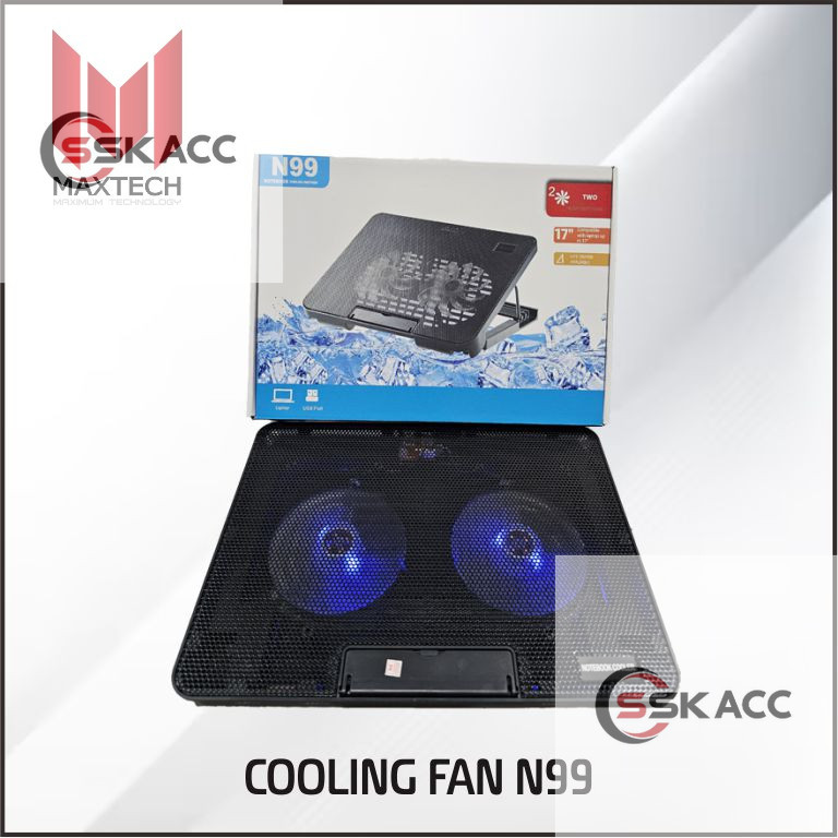 Stand Cooling Pad Cooler Laptop Notebook 2 Fan N99 17" SSKACC-COMPUTER