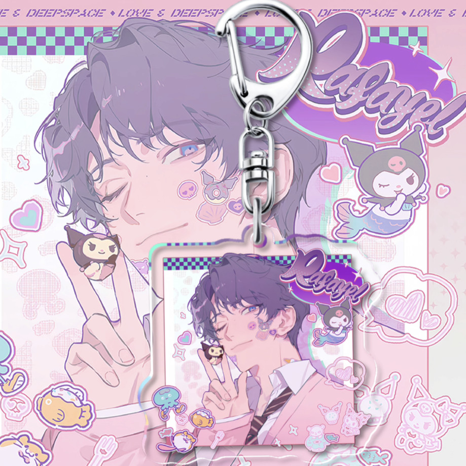 Love และ Deepspace อะคริลิคพวงกุญแจผู้หญิง Xavier Zayne Rafayel เกมสินค้า Key Chain Shen Xinghui Li Shen Qi Yu Key แหวนจี้