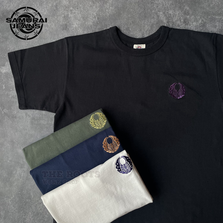 เสื้อยืดแขนสั้น ผ้าฝ้ายแท้ พิมพ์ลาย SAMURAI JEANS SAMURAI เข้ากับทุกการแต่งกาย สไตล์คลาสสิก