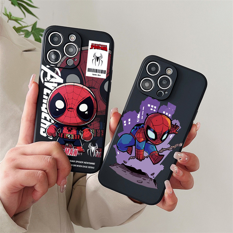 เคสโทรศัพท์ การ์ตูน Samsung Galaxy S6 S7 Edge Note 3 4 5 A7 A6 A8 J8 J6 J4 Plus A9 2018 เคส Marvel Spiderman Groot กันกระแทก