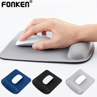 Fonken EVA แผ่นรองเมาส์เล่นเกม พร้อมที่รองข้อมือ สีพื้น สําหรับ PC แล็ปท็อป