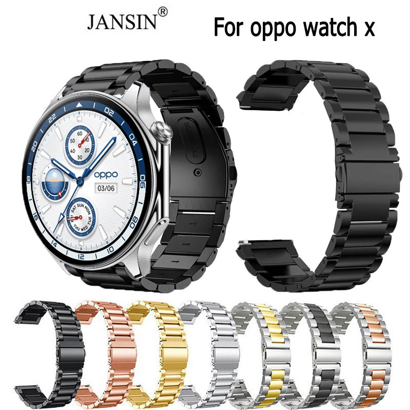 สาย OPPO Watch X สายนาฬิกาข้อมือ สแตนเลส สำหรับ oppo watch x นาฬิกาสมาร์ท strap