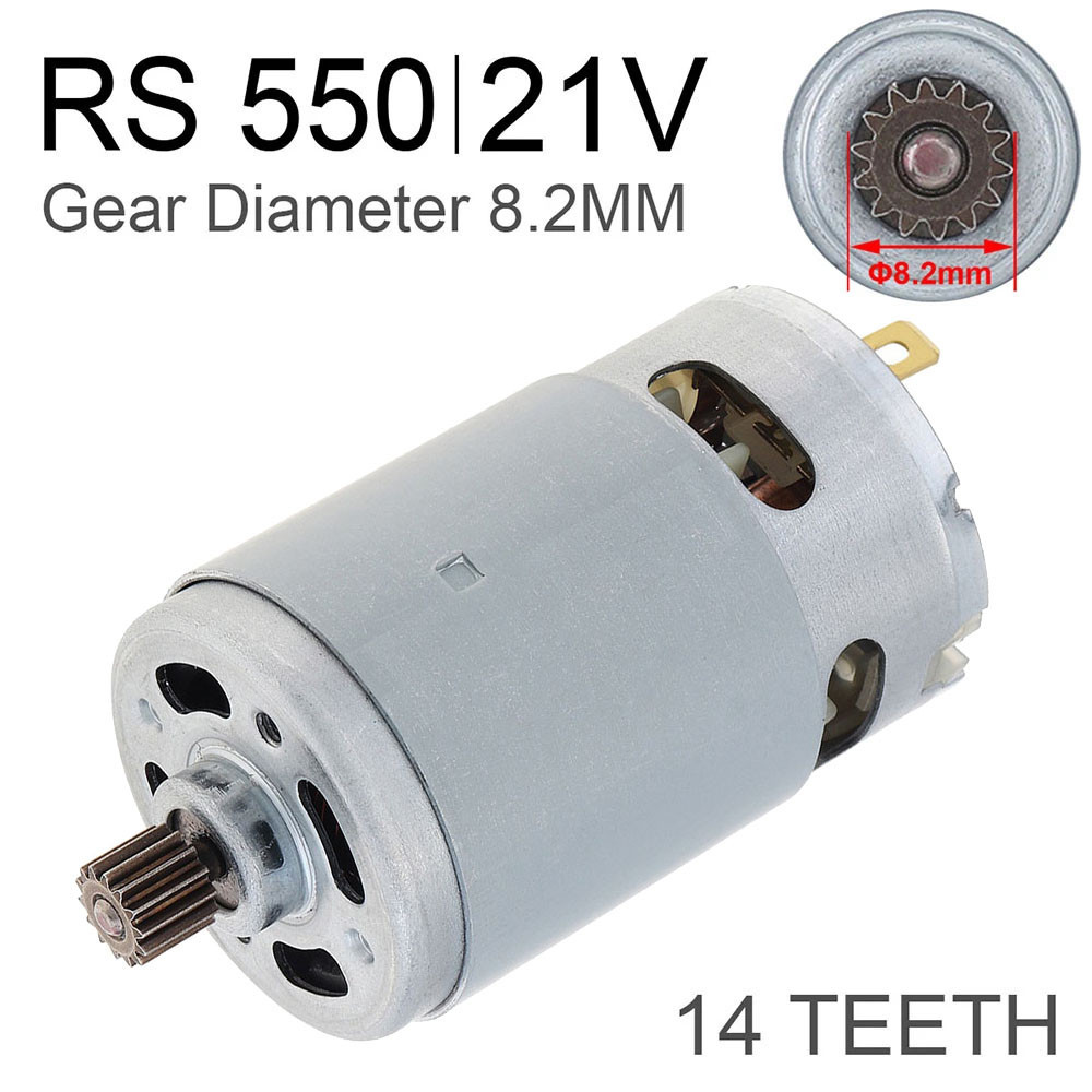 มอเตอร์เกียร์ไร้สาย 28000RPM DC 21V RS550 14 ซี่ 8.2 เมตร อุปกรณ์เสริม สําหรับเลื่อยยนต์ 4/6 นิ้ว