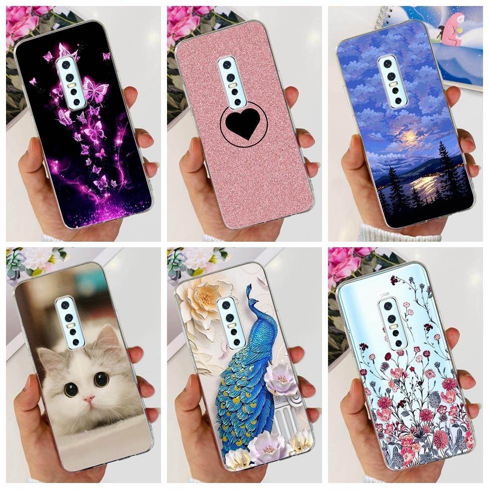 เคส Vivo V17 Pro เคส 1909 1910 แฟชั่น ดอกไม้น่ารัก แมว กันกระแทก เคสกันชน Vivo V17 Pro เคสโทรศัพท์ T