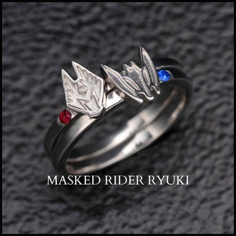 เครื่องประดับ แหวนแฟชั่น ระดับไฮเอนด์ ลายการ์ตูนอนิเมะ Masked Rider Ryuki