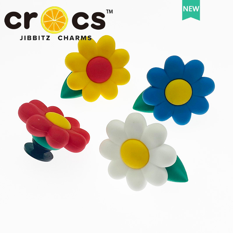 JIBBITZ cross charms ตัวติดรองเท้า ดอกทานตะวัน3Dสีสด ตัวติดรองเท้า cross