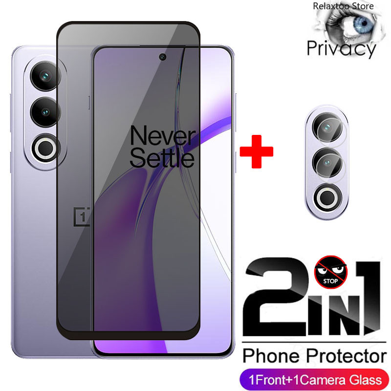 2in1 ฟิล์มกระจกนิรภัยกันรอยหน้าจอ กันแอบมอง ด้านหลัง สําหรับ OnePlus Nord CE4 CE3 1+CE4 NordCE4 Nord