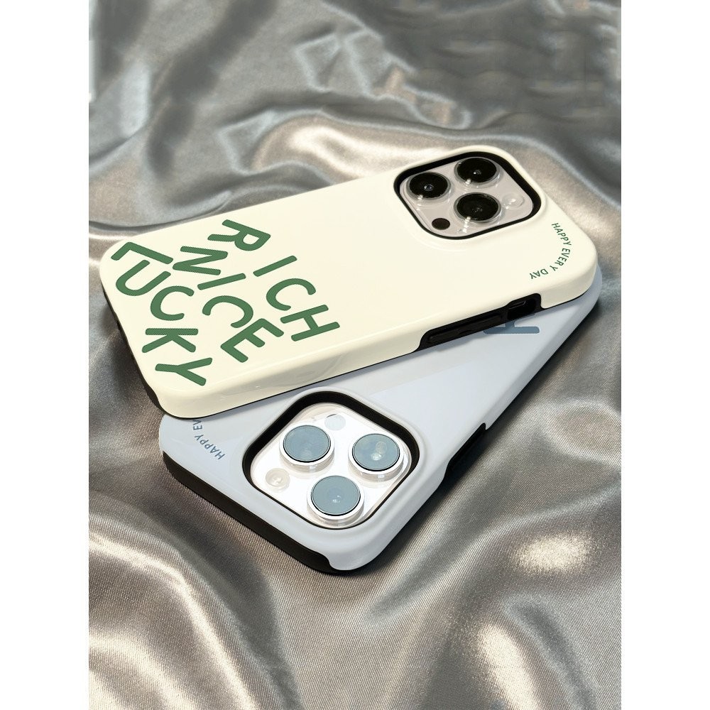 เคสโทรศัพท์มือถือ สองชั้น กันกระแทก ลายตัวอักษรภาษาอังกฤษ Two-in-One สไตล์เกาหลี สําหรับ iPhone 7 8 