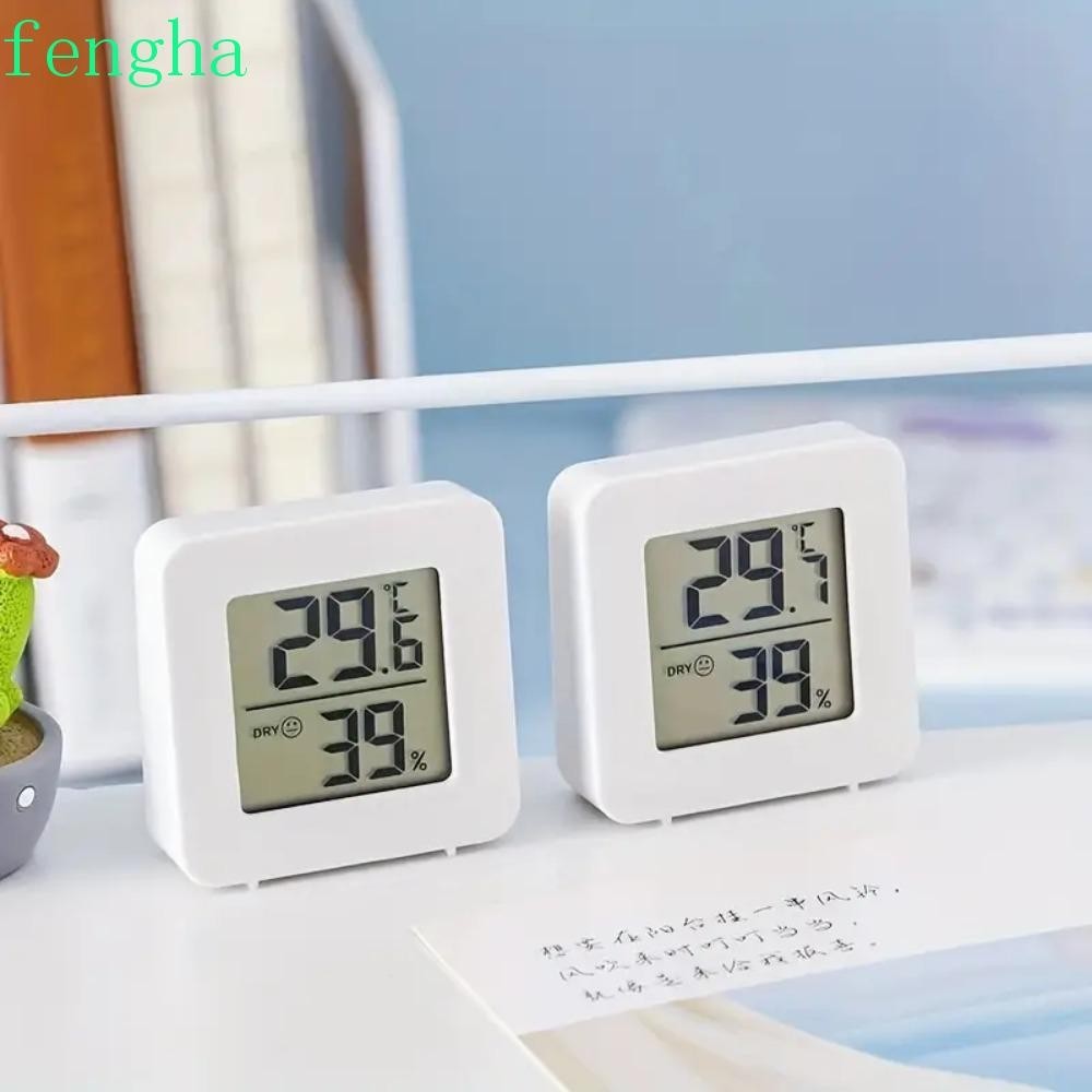 Fengha เครื่องวัดอุณหภูมิดิจิทัล LCD ไฮโกรมิเตอร์อิเล็กทรอนิกส์ที่แม่นยํา เครื่องวัดอุณหภูมิพลาสติกที่ละเอียดอ่อนหลายสถานการณ์ เกจวัดอุณหภูมิอาหาร
