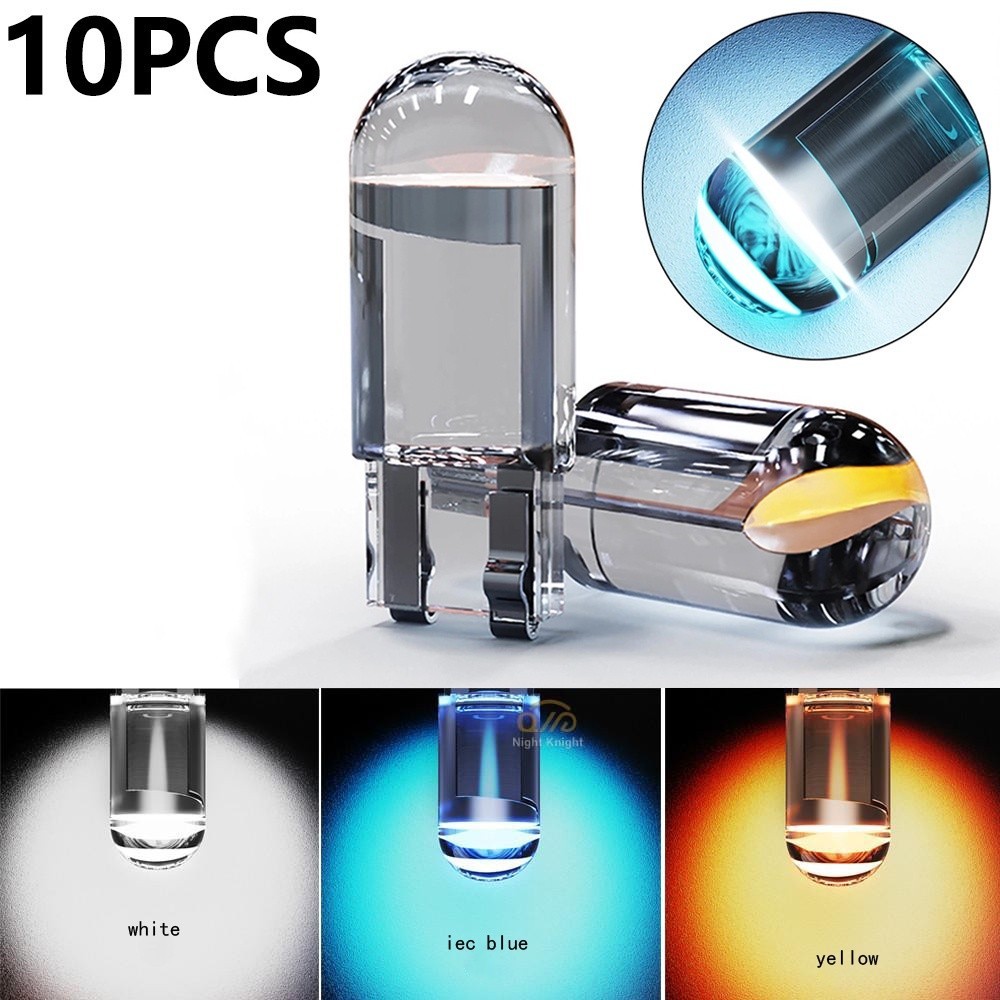 หลอดไฟ T10 W5W LED 3020 W5W 194 COB สําหรับติดรถยนต์ 10 ชิ้น