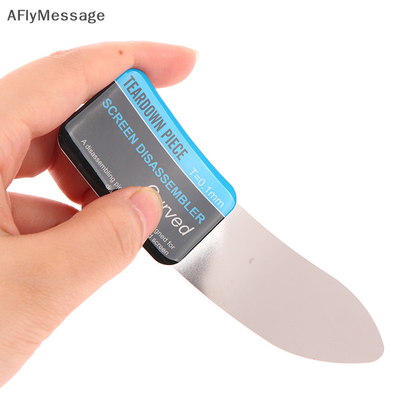 Afl เครื่องมืองัดแงะหน้าจอ LCD โลหะ ทรงโค้ง สําหรับซ่อมแซมโทรศัพท์มือถือ 1 ชิ้น