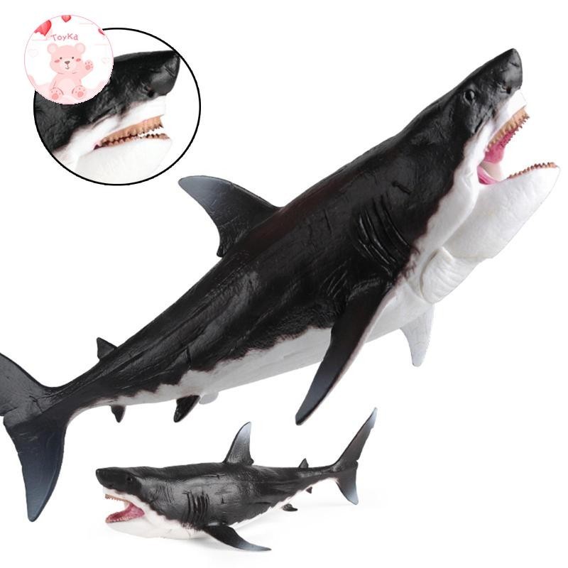 [Whbadguy] โมเดลฟิกเกอร์ รูปปลาฉลาม Megalodon ขนาดใหญ่ ของเล่นเสริมการเรียนรู้ สําหรับเด็ก