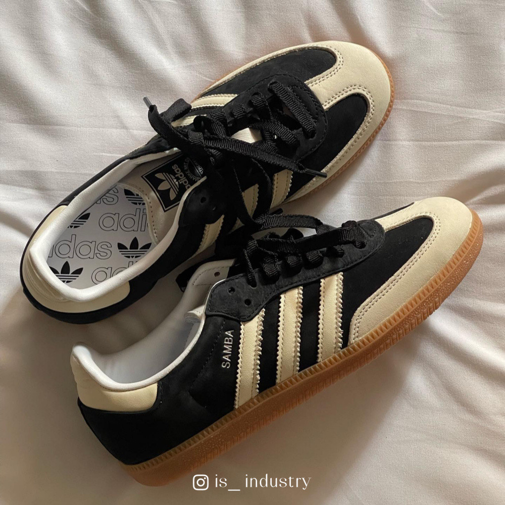 D Originals Samba OG รองเท้าเทรนนิ่งเยอรมัน Caramel Sole Retro รองเท้าผ้าใบสีดําสีน้ําตาล IE5836