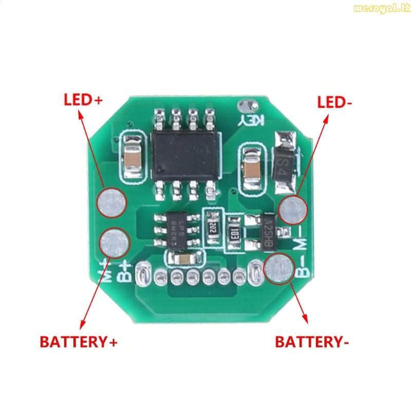 วงจรการชาร์จ Type C ขั้นสูงของ wroyal สําหรับไฟฉาย LED กําลังสูงพอร์ต Type C