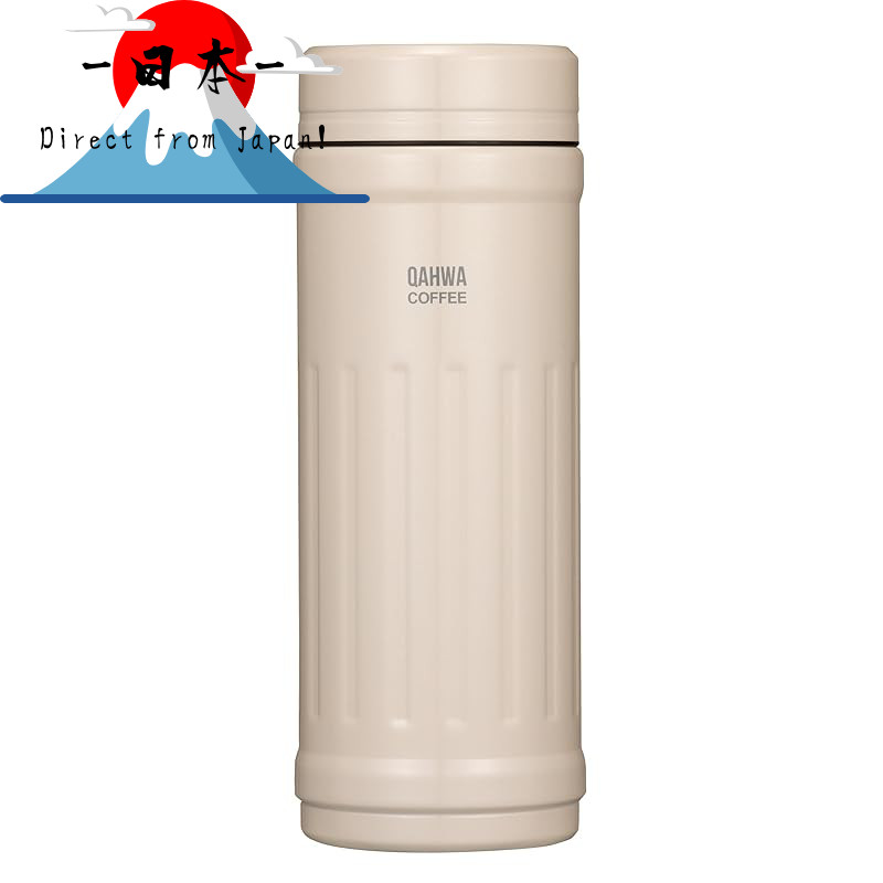 [Direct from Japan]
QAHWA Coffee Bottle - 410ml, Vacuum Insulated, Teflon Coated, Direct Drink, Avai