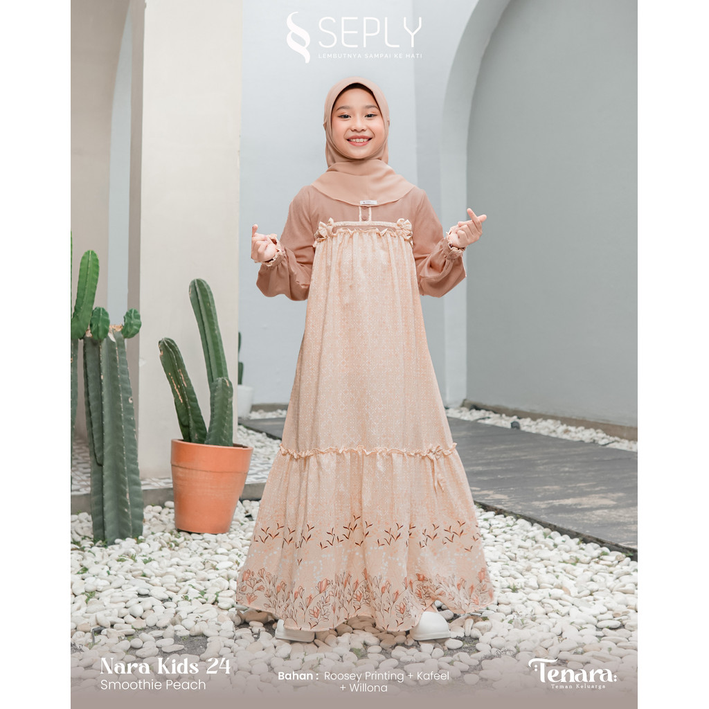 ล่าสุด Eid Sarimbit Tenara Simple เด็ก Gamis Nara เด็ก 24 ชุดมุสลิม Eid สําหรับเด็กโดย Seply