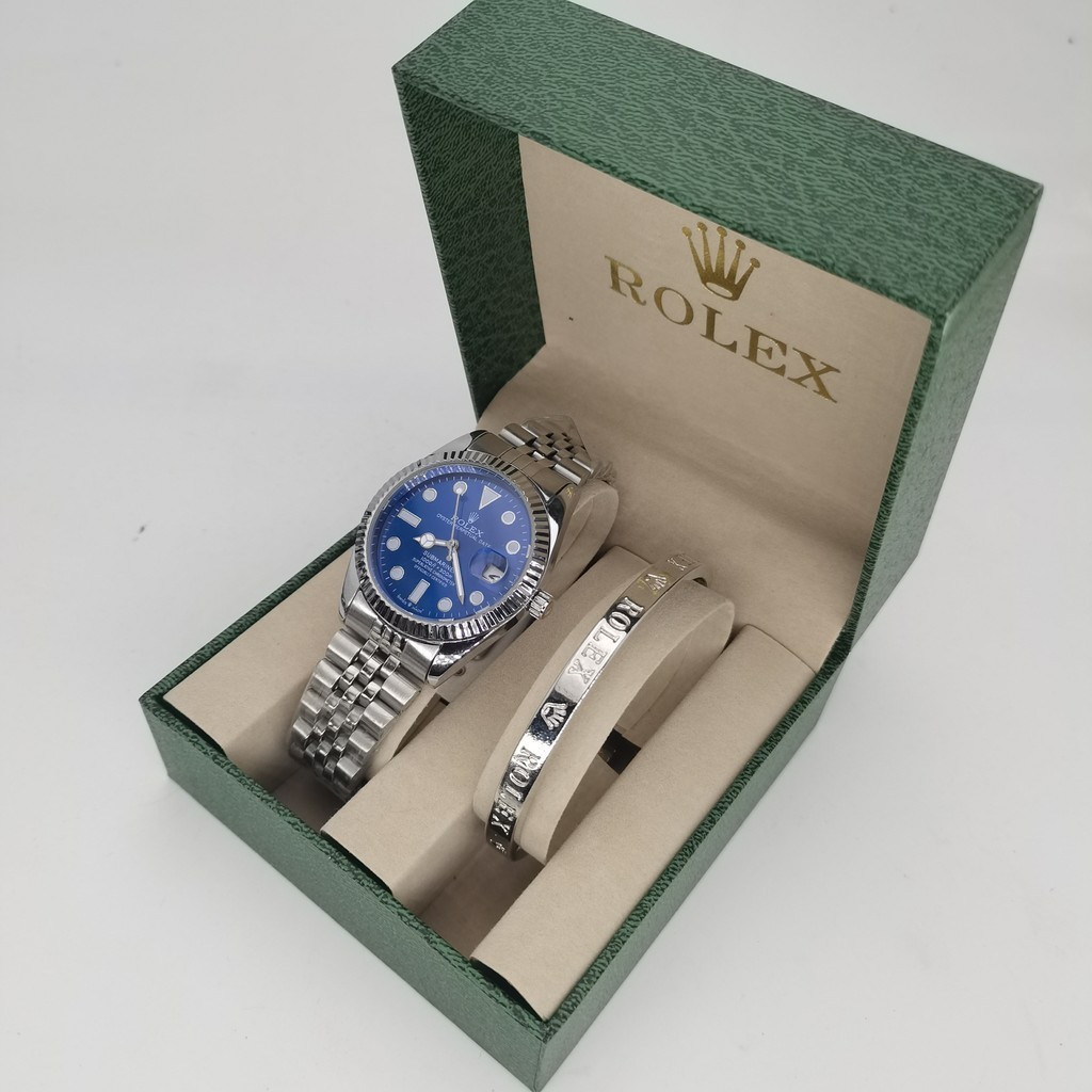 Rolex มัลติฟังก์ชั่ปฏิทินกีฬาคลาสสิกนาฬิกาควอตซ์ขายส่งสองชิ้นสร้อยข้อมือนาฬิกาผู้ชายนาฬิกาแถบเหล็ก