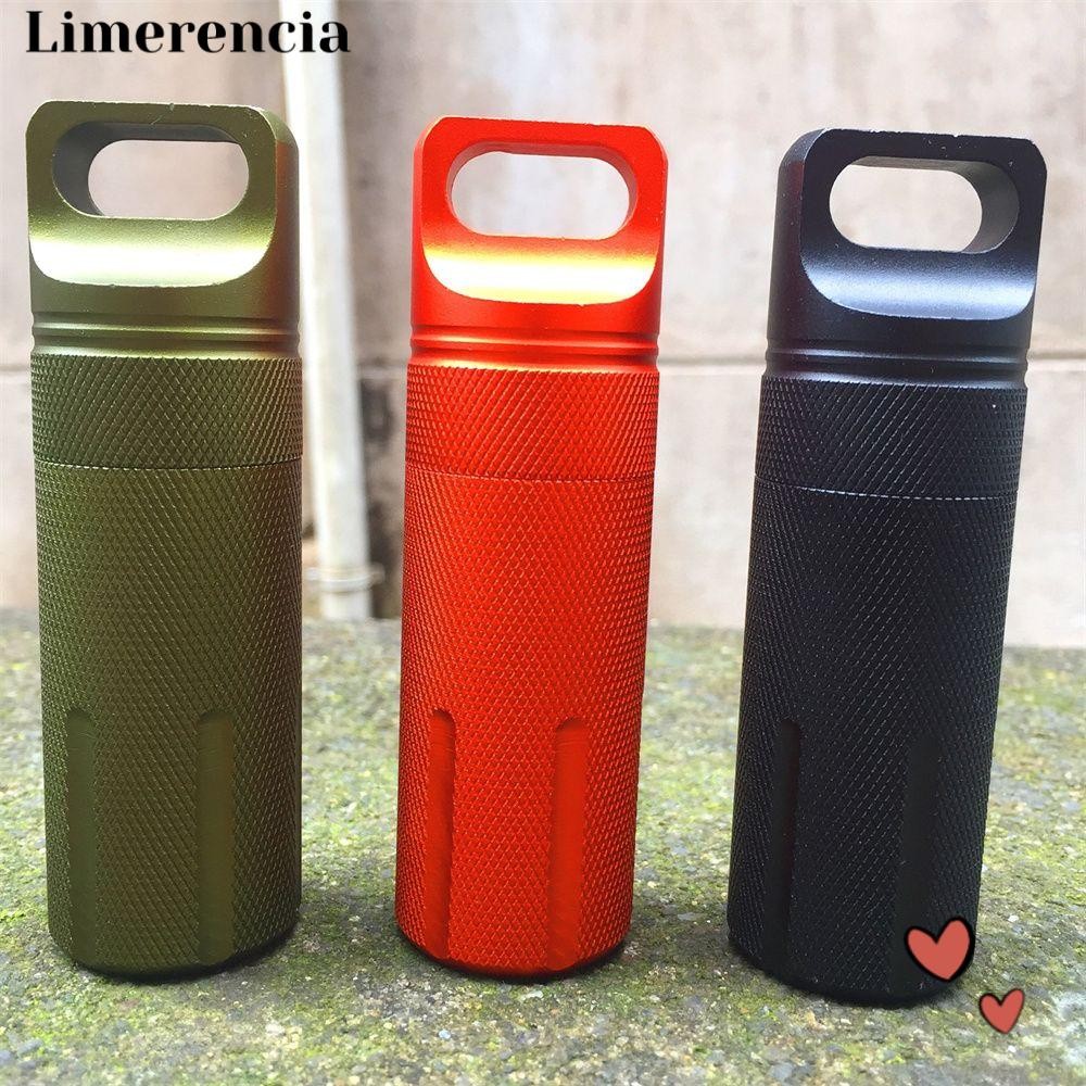 LIMERENCIA EDC Kit Outdoor Capsule Holder Storage Pill Airtight