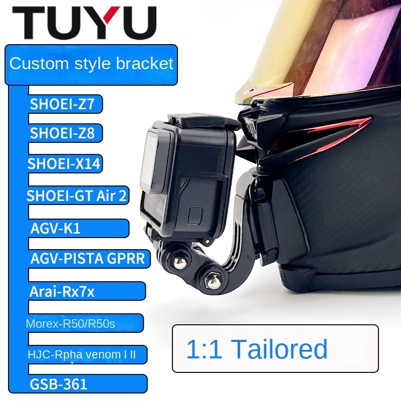 AGV SHOEI ARAI Venom Sports Camera Helmet Holder GoPro อุปกรณ์ขี่มอเตอร์ไซค์