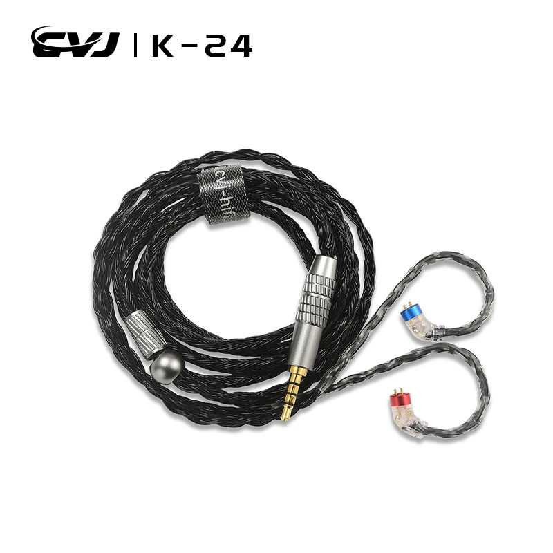 Cvj K24 24 CoreหูฟังชุบเงินHIFIอัพเกรดสําหรับTRN KZ SIMGOT TFZ FiiO Hidizs NiceHCK