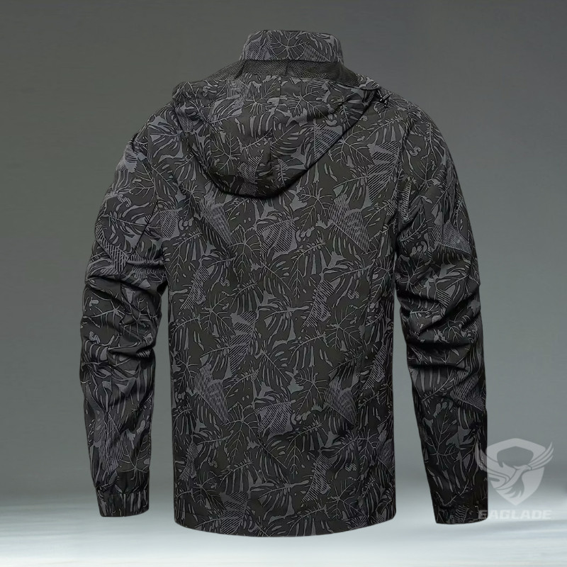 OWLLADE เสื้อแจ็คเก็ตขี่มอเตอร์ไซค์ Bomber Rider กันฝน Windbreaker สําหรับผู้ชาย สีดํา 6288 D04 2T - รูปที่ 2