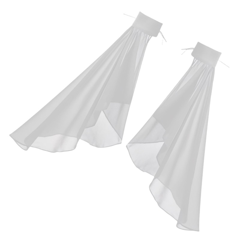 Mim ผู้หญิง Bishop แขนที่ถอดออกได้ Sheer แขน Cuffs สำหรับชุดแต่งงาน - รูปที่ 3