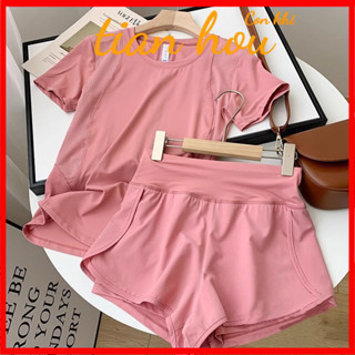 ชุดกีฬาผู้หญิงใหม่ 2025 สไตล์คนดังทางอินเทอร์เน็ต ชุดออกกำลั…