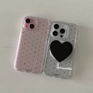 สไตล์เกาหลี ins สไตล์ Niche Design Retro Sweet Red Love Bracket kitty จี้ขนาดเล็กเหมาะสําหรับ iphone16pro/15promax Apple 13/14/12/16/AIR เคสโทรศัพท์ 11 เคสป้องกัน 17promax