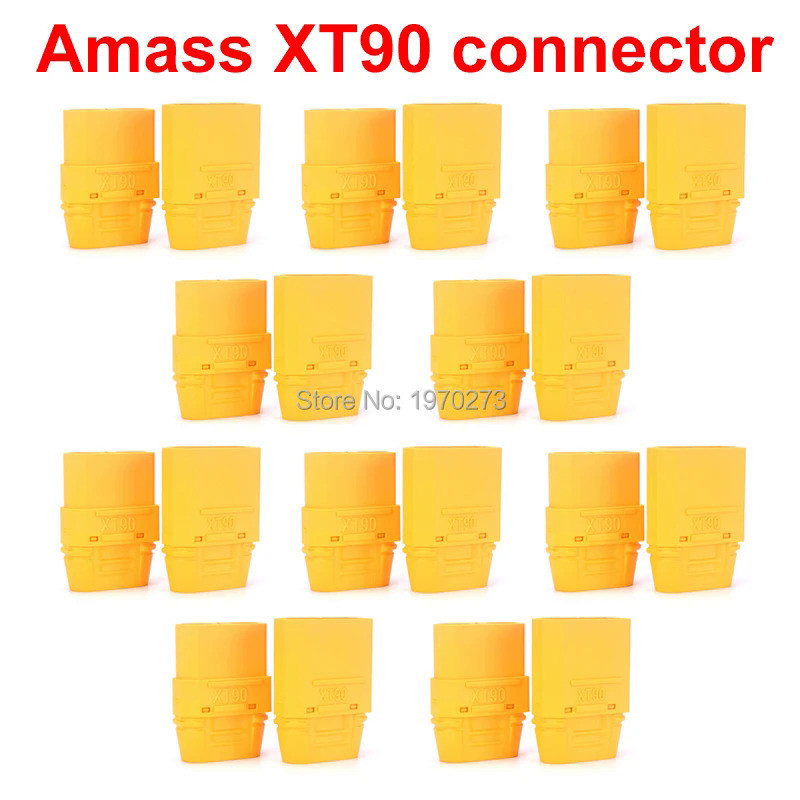 KS Amass XT90 XT90 + XT90Hแบตเตอรี่เชื่อมต่อชุด 4.5 มม.ปลั๊กกล้วยทองคำ