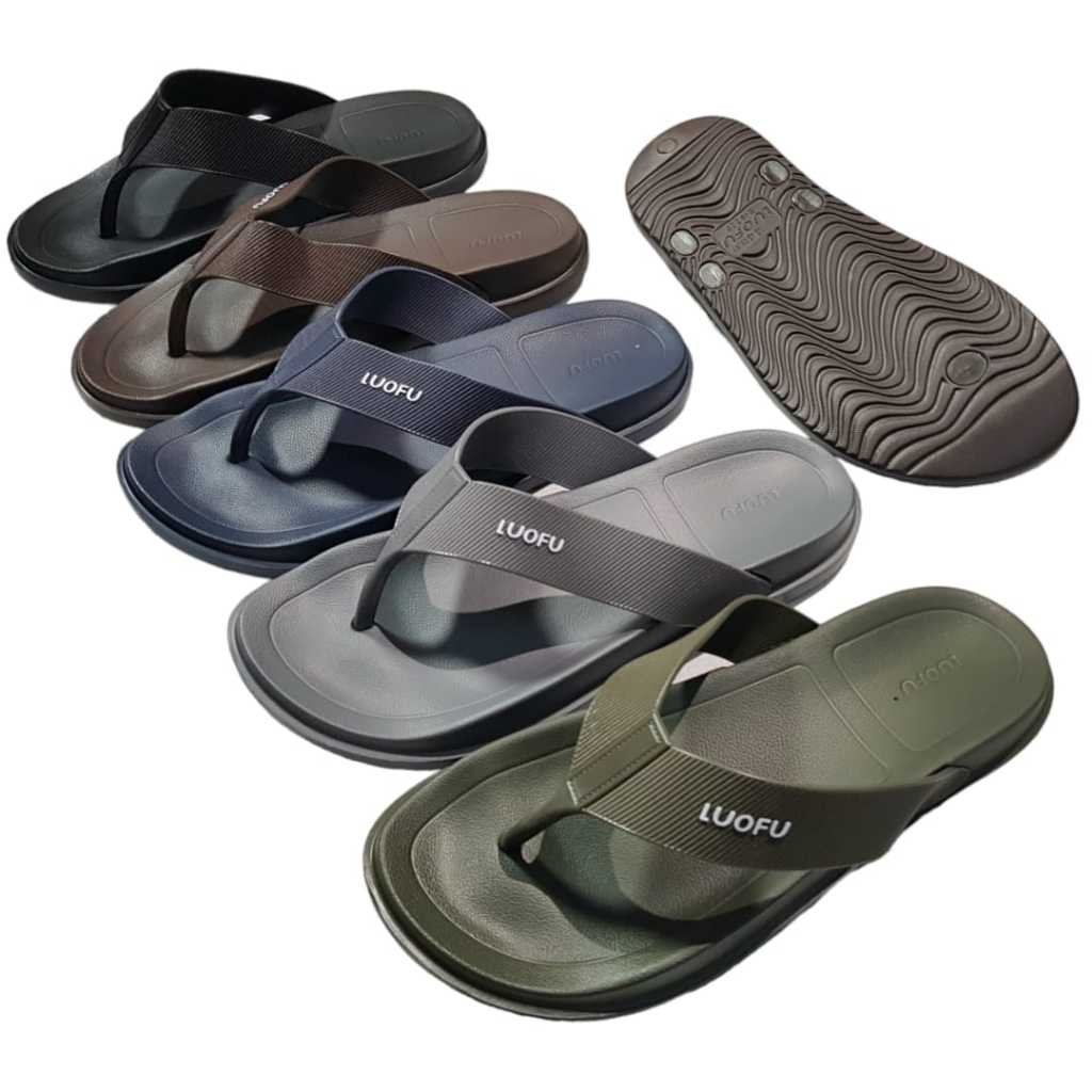 BLO Luofu รองเท้าแตะยางผู้ชายนําเข้า Soft Plain E6220-E01 (M1)