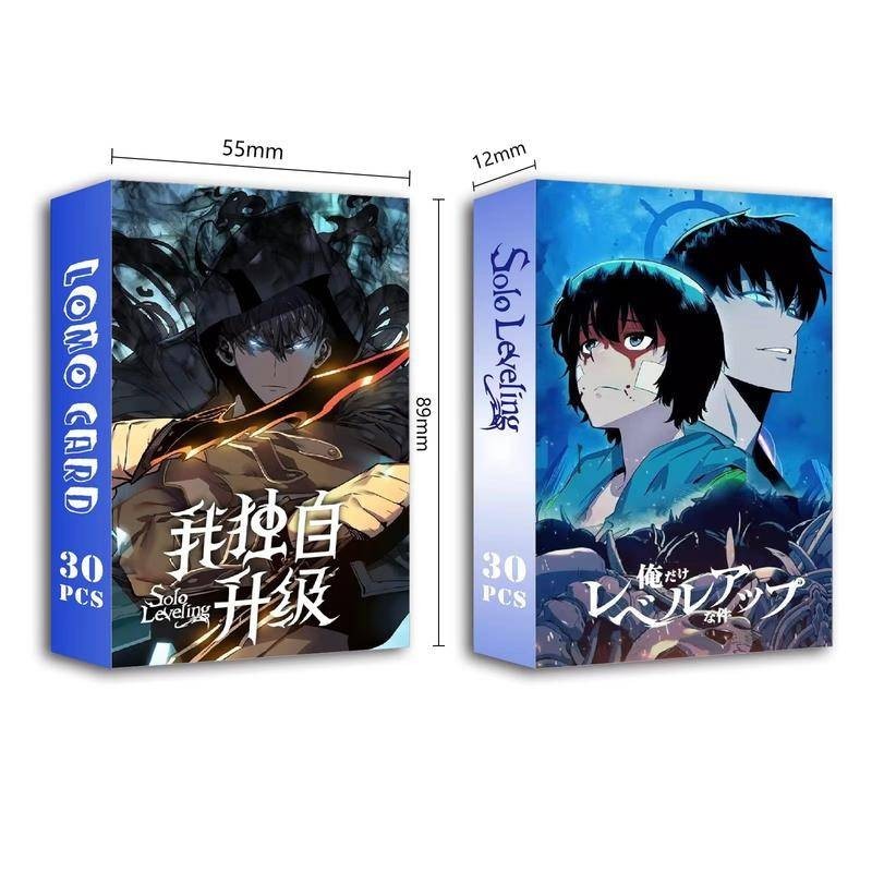 การ์ดพิมพ์ลายการ์ตูนญี่ปุ่น Solo Leveling Na Honjaman Level Up Double Sided Sung Jin Woo Jin U Seong Cha Hae In Cards 30 ชิ้น ต่อชุด - รูปที่ 6