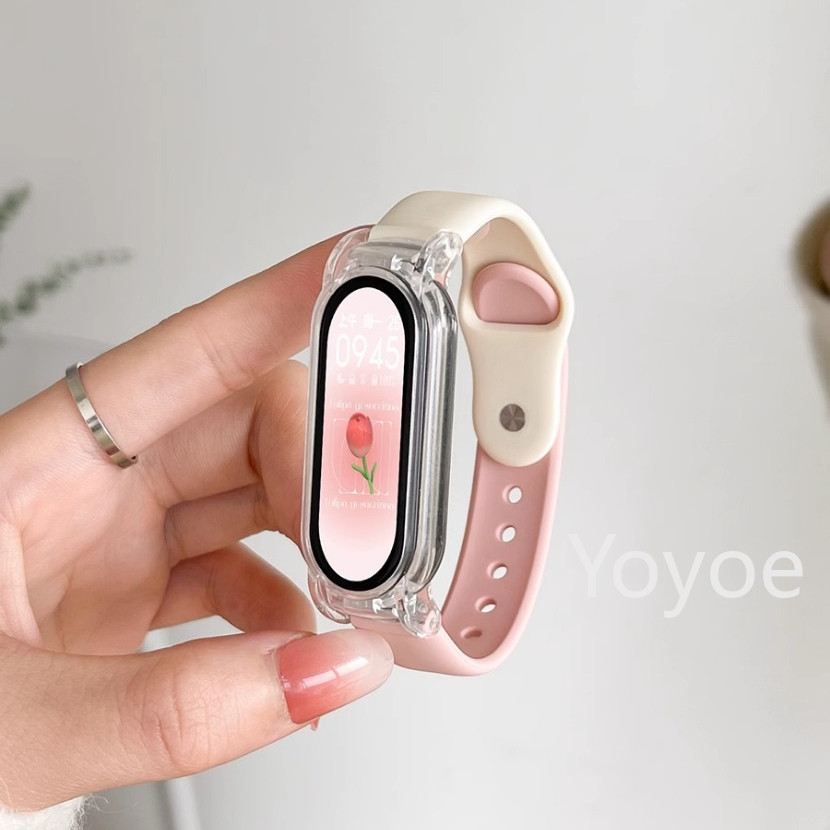 12มม. สายนาฬิกาสําหรับ เสี่ยวหมี่ ไมล์ วงดนตรี 10 9 8 7 6 5 4 3 เอ็นเอฟซี กีฬาสายรัดข้อมือสร้อยข้อมือซิลิโคนอุปกรณ์เสริมไม่มีคอนเนคเตอร์