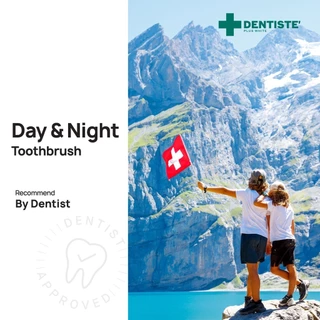 SET ชุดเซ็ทแปรง Daytime & Night Time Toothbrush แปรงสีฟันสำหรับกลางวันและกลางคืน ขจัดคราบพลัค