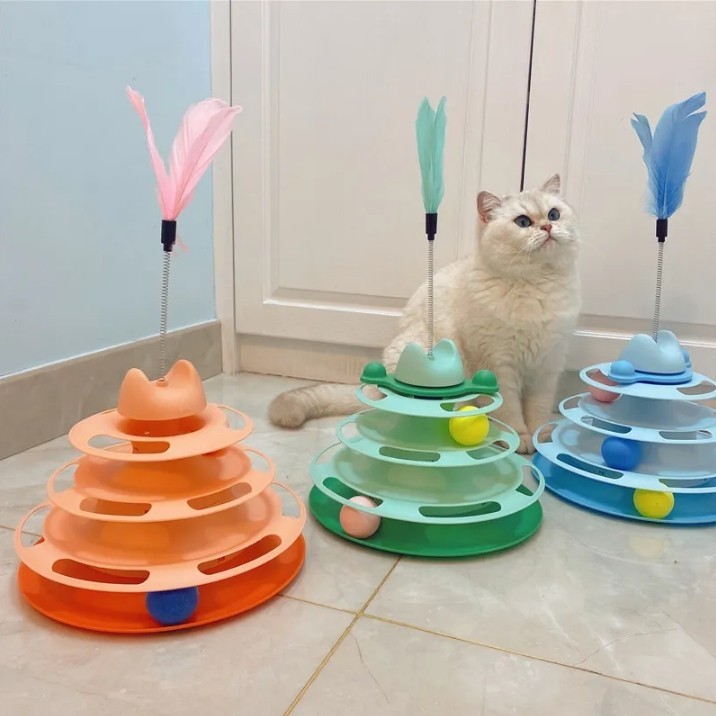 ❤️รางบอลแมว catnip ไม้ตกแมว ลูกบอลแมว รางบอลcatnip กังหันลม❤️