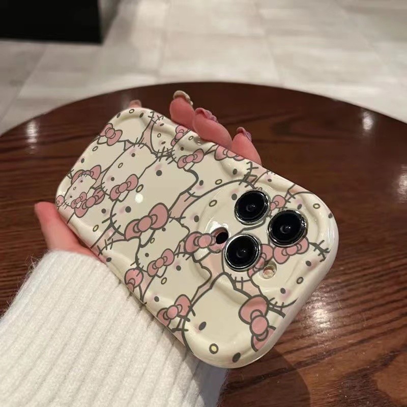 เข้ากันได้กับ OPPO A3X 4G A3 5G กรณี Ins ขนาดเล็กสด Simple Love Wave รูปแบบเคสโทรศัพท์