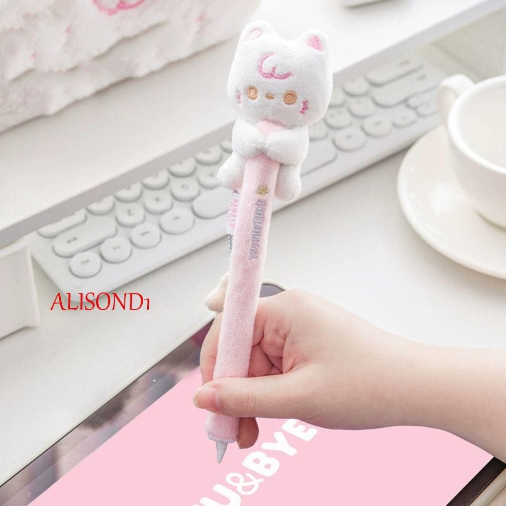 Alisond1 แท็บเล็ต กระเป๋าดินสอ ป้องกัน, ตุ๊กตาการ์ตูน แท็บเล็ต ปากกา เคสป้องกัน, แมว สุนัข น่ารัก ปลอกดินสอ ตุ๊กตาน่ารัก สัมผัสดินสอ
