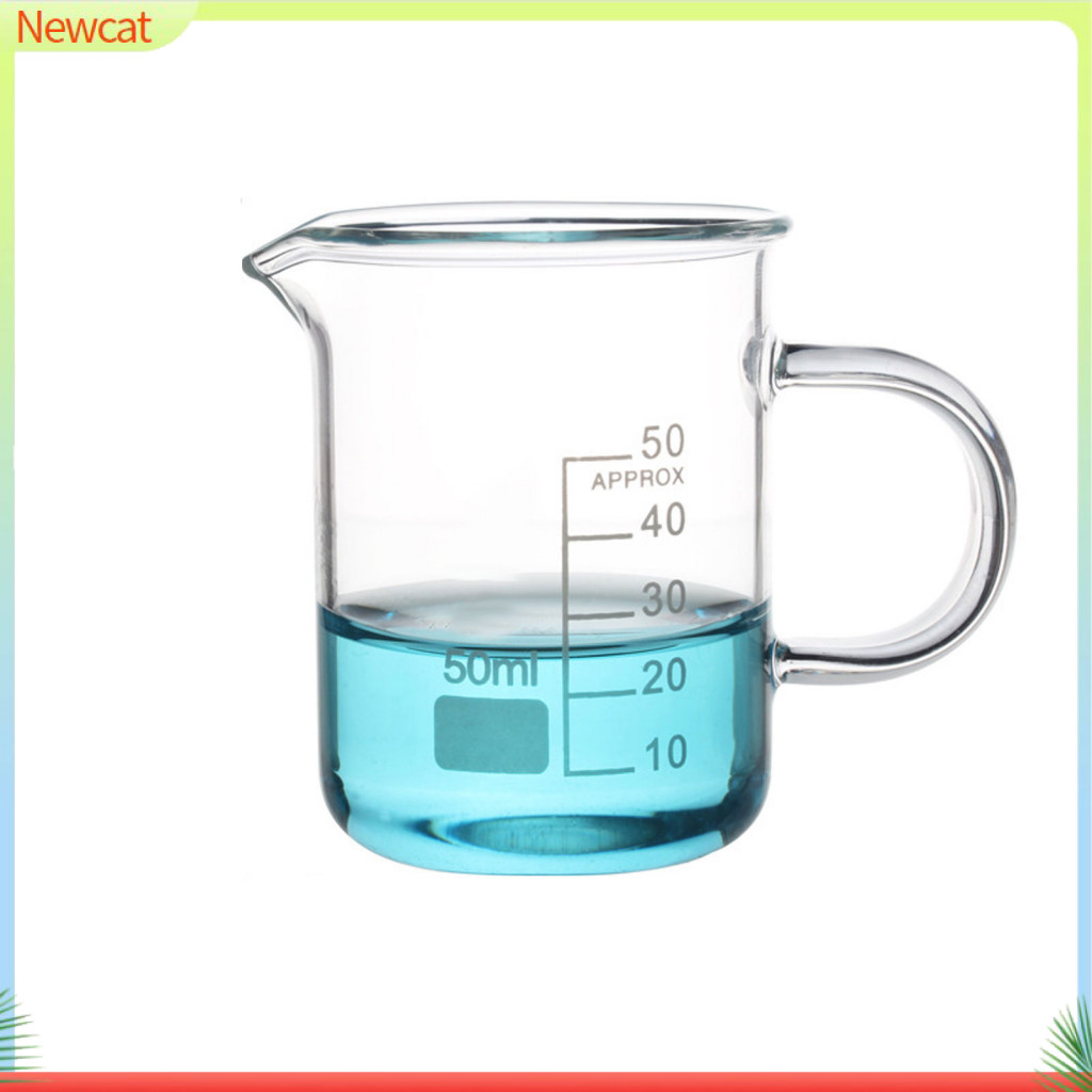 {Newcat} บีกเกอร์สเกลแก้ว ทนความร้อนสูง ความจุ 50 100 250 500 1000 มล.