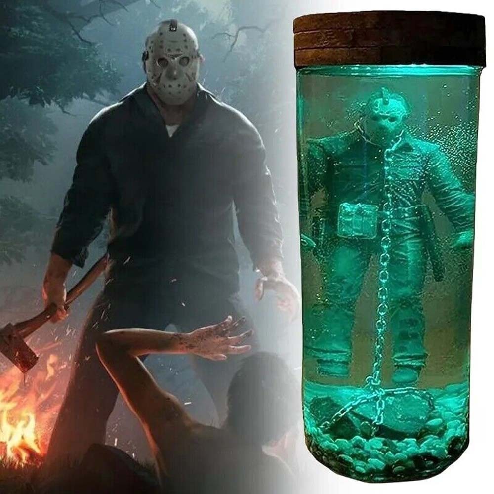 Friday The 13th Jason Voorhees Collector Water Lamp Horror Figurine Light Decor Night Lights