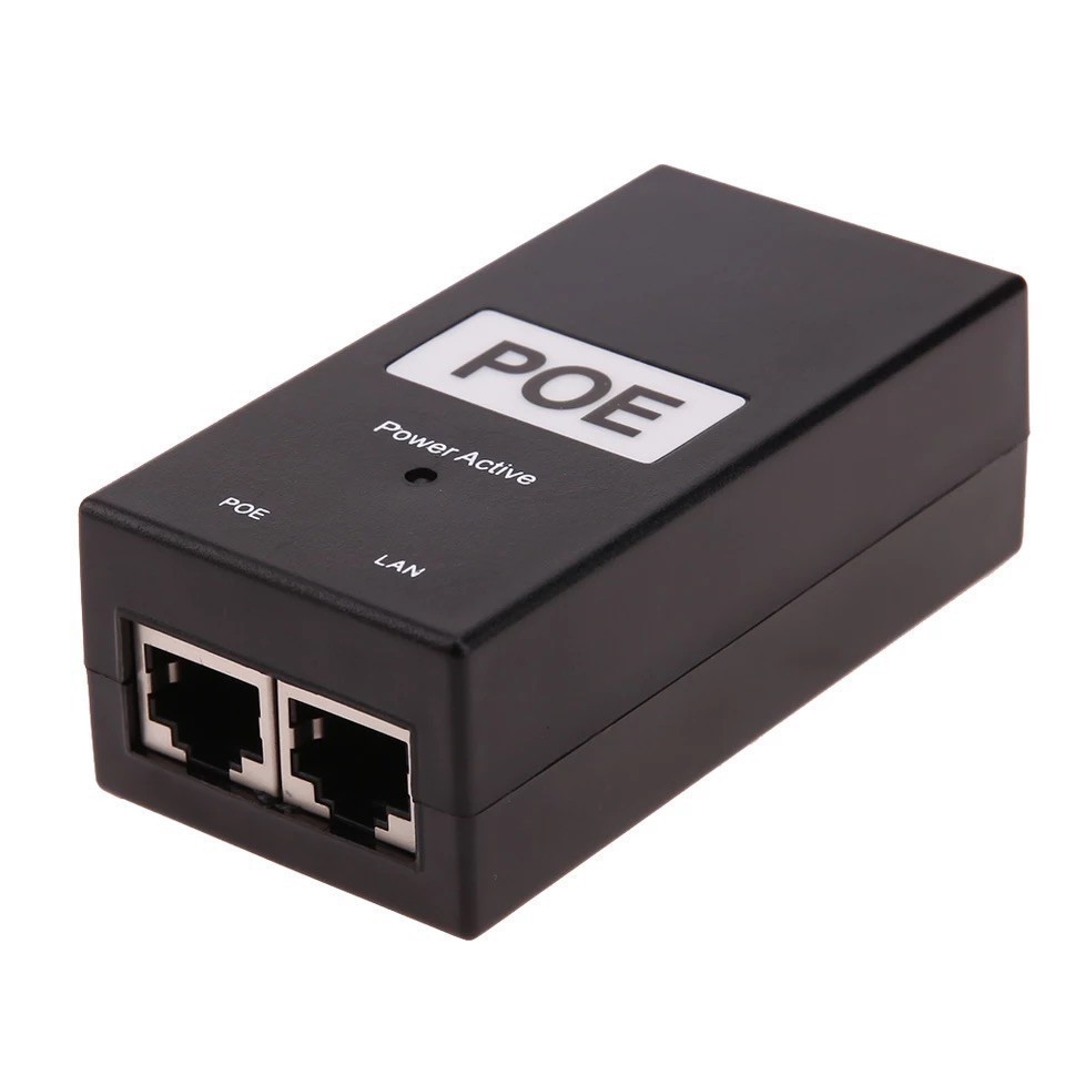 ส่งไว ประกัน1ปีเต็ม! 24V/48V 0.5A 1A เดสก์ท็อป POE Injector Ethernet Adapter กล้องวงจรปิดสำหรับกล้อง IP แหล่งจ่ายไฟ