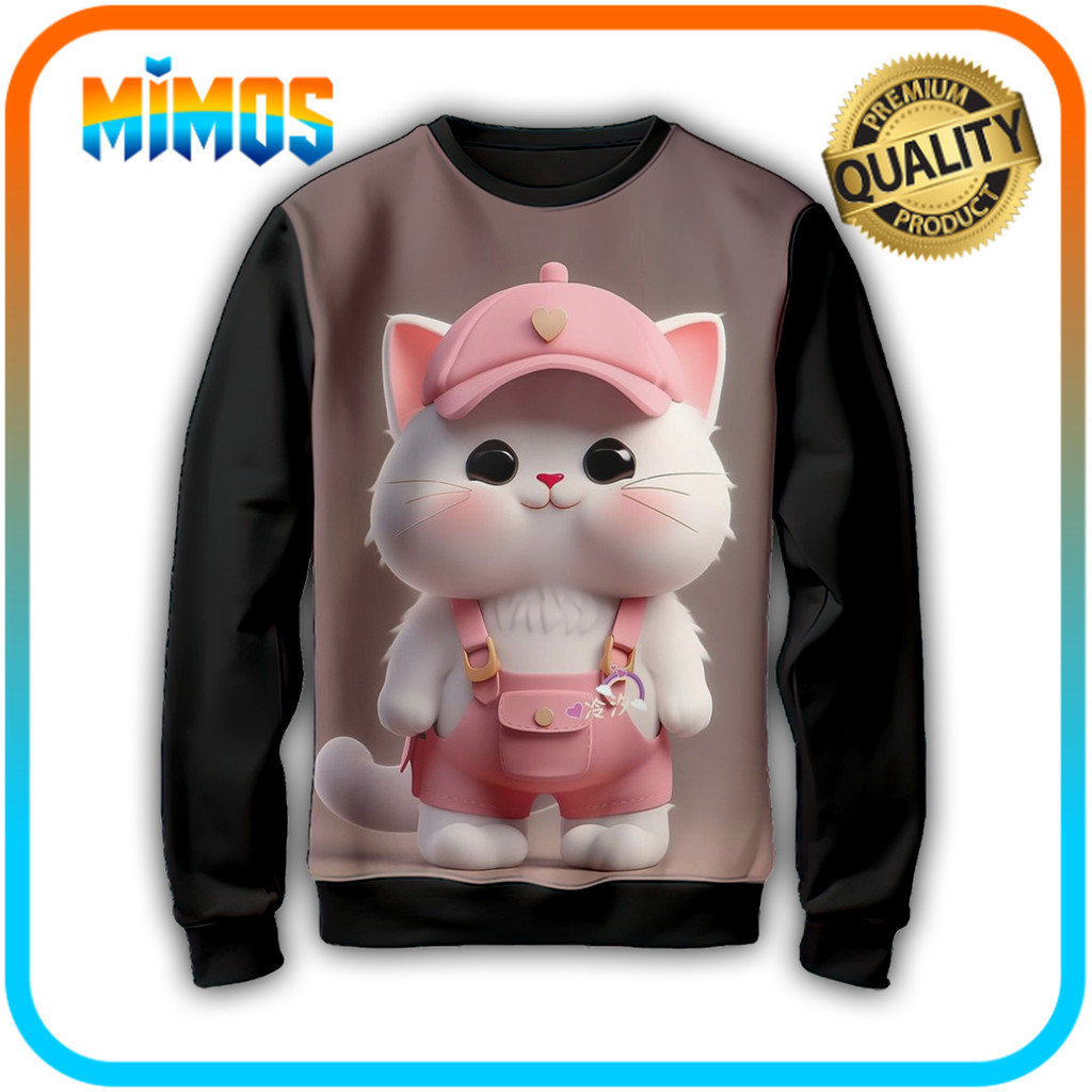 3D การ์ตูน TV Animation Cat Hero เสื้อกันหนาว 02MM005 _SW สําหรับอายุ 1-12 ปี